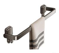 Porte-serviettes mural pliable avec angle vers le haut de 90 degrés et aluminium imperméable épais pour une utilisation durable dans la salle de bain (50 cm)