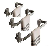 Porte-serviettes mural pliable avec angle vers le haut de 90 degrés et aluminium imperméable épais pour une utilisation durable dans la salle de bain (30 cm)