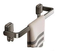 Porte-serviettes mural pliable en aluminium avec rotation à 90 degrés vers le haut et étanche pour une gestion efficace de l'espace dans les salles de bains (30 cm)