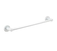 Porte-serviettes mural rond blanc 90 cm pour cuisine et salle de bain Vis incluses Porte-serviettes élégant Taille réglable 30 cm-98 cm Motif pieds de pieuvre