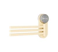 Porte-serviettes mural rotatif à 3 parties avec bras rotatifs | Organisateur de salle de bain moderne pour serviettes, gants de toilette et vêtements, design pliable peu encombrant, douche ou cuisine