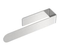 Porte-serviettes mural sans perçage - 22,5 cm - En acier inoxydable brossé argenté - Autocollant - Pour salle de bain, paroi de douche - Chromé