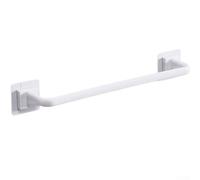 Porte-serviettes mural sans perçage en ABS antirouille pour cuisine ou salle de bain, design moderne (blanc L)