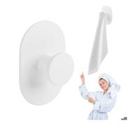 Porte-serviettes mural simple autocollant blanc pour salle de bain