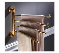 Porte-Serviettes Murale Salle de Bain Pivotant Doré, Barres Porte Serviettes pour Salle de Bain et Cuisine,Sèche-Serviettes en Aluminium Massif Antirouille, Étanche, Porte Serviette Montage Mural (Co