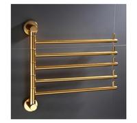 Porte-Serviettes Murale Salle de Bain Pivotant Doré, Barres Porte Serviettes pour Salle de Bain et Cuisine,Sèche-Serviettes en Aluminium Massif Antirouille, Étanche, Porte Serviette Montage Mural (Co
