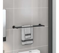 Porte-serviettes Noir 61 x 14,5 x 5 cm Acier inoxydable vidaXL