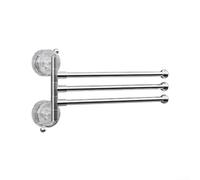 Porte-serviettes pivotant réglable à 180 degrés avec support à ventouse, pliable, gain de place, pour installations de salle de bain modernes (transparent)