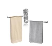 Porte Serviettes Pivotante Porte-Serviettes Murale 2 Bras Acier Inoxydable Seche Serviette, Barre sans, perçage pour Salle de Bain, Toilettes, Cuisine