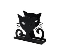 Porte-serviettes Pliable Créatif Matériaux Métalliques Chats Noirs Thème Ananas Solution D'économie D'espace Pour Les Espaces De Restauration Porte-serviettes Pliable En Métal