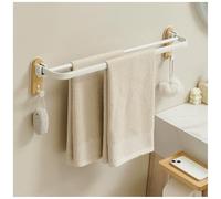 Porte-serviettes pliable réglable à 90°, aluminium et bois massif, 2 poteaux pour serviettes humides/sèches, crochet étanche pour salle de bain, porte-serviettes peu encombrant