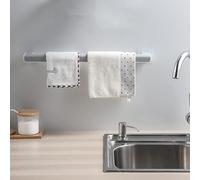 Porte-Serviettes Porte-Serviettes Autocollant Bâton sur Le Mur Porte-Serviettes Porte-Serviettes Abs Premium Accessoire De Salle De Bain Ou De Cuisine Pas De Perceuse, 27.4in/69.5cm