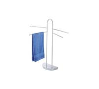 Wenko - Porte serviettes salle de bain sur pied Cosenza, base demi cercle, économie d'espace, Acier, 33x93,5x48 cm, chromé