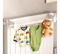 Porte-serviettes pour radiateur sèche-linge, porte-vêtements de 30 cm de rangement pour radiateur de chauffage de 0,3-2 m pour salle de bain EasyByMall