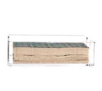 Porte-serviettes pour table - 24,1 x 14 x 6,3 cm, distributeur de papier transparent pour comptoir de bureau, accessoire de salle à manger élégant | Grand support de papier transparent pour cuisine