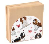 Porte-serviettes pour table, cavalier King Charles Dog Heart - Distributeur de papier acrylique - Distributeur de papier de soie pour table à manger, fête, salle de bain