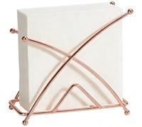 Porte-serviettes pour table, porte-serviettes en métal sur pied, distributeur de mouchoirs vertical élégant et épais pour une utilisation intérieure et extérieure (Or Rose)