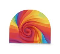 Porte-serviettes pour table pouvant contenir 50 à 60 serviettes en une seule pièce pour table de cuisine et de salle à manger, accessoire de table décoratif rouge tie-dye, couleurs arc-en-ciel