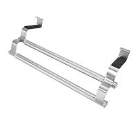 Porte-Serviettes rétractable en Acier Inoxydable, Porte-Serviettes de Bain sans perçage (Barre Double de 40 cm)