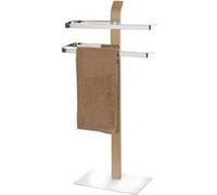 Wenko Porte-serviette sur pied Samona Nature chromé, bois 40,5x79,5x21,5 cm