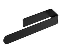 Porte-serviettes sans perçage - 22,5 cm - Noir - Pour cuisine, salle de bain - En acier inoxydable - Pour paroi de douche - Noir mat