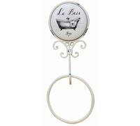 Porte-serviettes Scala Mur En Fer Blanc Chiné Biscottini Placca 16x10x37