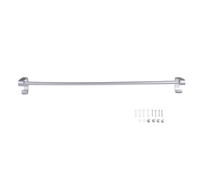 Porte-Serviettes Seul Poteau en Aluminium Argenté de Salle de Bain