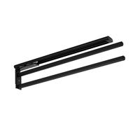 SOTECH Porte-Serviettes en Aluminium TED 2 Bras Noir Mat (450-730 mm, Extensible, Rotatif) Coulisse télescopique adaptée à la Salle de Bain ou à la Cuisine