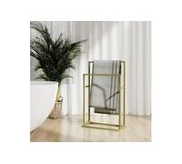 vidaXL Porte-serviettes sur pied doré en fer 48 x 24 x 78,5 cm 343089