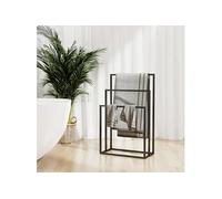 vidaXL Porte-serviettes sur pied 343090 – Noir 48×24×79 cm en fer