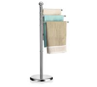 IDIMEX Porte-Serviettes sur Pied Petra Portant pour vêtements et Linge de Salle de Bain, avec 3 tringles pivotantes sur différentes Hauteur, Structure en métal chromé