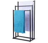 Porte-serviettes sur pied Vilde - Métal robuste - 44 x 21 x 86 cm - Noir