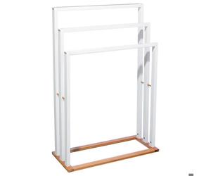 Porte-serviettes sur pieds ""Naturéo"" blanc - 5 five simply smart