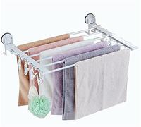 Porte-serviettes télescopique en acier inoxydable SUS304 rétractable pour salle de bain, toilettes, cuisine, économie d'espace, finition blanche durable