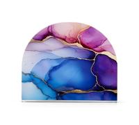 Porte-serviettes tendance en acrylique doré marbré bleu vif pour salle de bain restaurant supports autoportants pour serviettes en papier décoration de la maison, salle de bain, restaurant 1 paquet