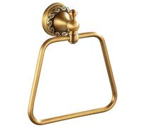 Porte-Serviettes trapèze en Laiton Bronze Antique, Accessoires de quincaillerie de Salle de Bain, Motif sculpté