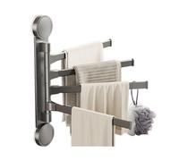 Porte-serviettes - Tringle de salle de bain réglable en aluminium, accessoire de rangement mural pliable, bras oscillant élégant, finition durable et fonction antirouille | Organiseur pratique pour