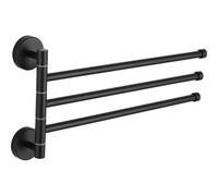 Porte-serviettes triple pivotant Mexen, noir - 7039243-70