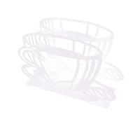 Porte-serviettes vertical en métal pour cuisine, cocktail, bureau, blanc, 13 x 10 x 4 cm