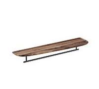 Porte-serviettes VitrA Plural 64062 75 x 13/18 x 9,5 cm, noir mat/noyer, asymétrique droit