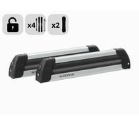 Porte-Ski Auto Pour Barres De Toit Universelles 4 Skis 2 Snowboards NORDRIVE