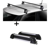 Porte-skis alu 4 paires + barres de toit VDP EVO acier compatibles avec Peugeot 208 5 portes 2012-2019