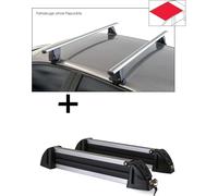 Porte-skis en aluminium 4 paires + barres de toit VDP Delta compatibles avec Mitsubishi L200/Triton IV (4 portes) 2006-2015