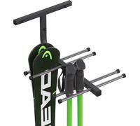 Porte-skis N4 mural Porte-skis pour 4 paires de bâtons de marche nordique Trekking 37 cm Porte-skis à crochet avec caoutchouc de protection