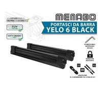 Porte Skis Pour Barres De Toit MENABO' YELO 6 NS Skis 4 Snowboards Glissant NOIR