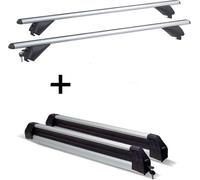 Porte-skis Silver Ice extensible + barres de toit en aluminium RB003 compatibles avec le Mini Clubman (5 portes) à partir de 2016