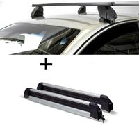 Porte-skis Silver Ice extensible + barres de toit K1 MEDIUM compatibles avec Daihatsu Charade (5 portes) 11-13