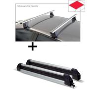 Porte-skis Silver Ice extensible + barres de toit VDP Delta compatibles avec Audi Q2 (GA) (5 portes) à partir de 2016