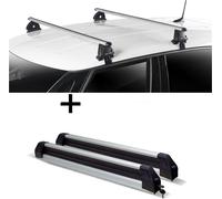 Porte-skis Silver Ice extensible + barres de toit VDP EVO ALU compatibles avec Fiat Bravo II 5 portes 2007-2014