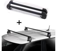 Porte-skis VDP-S4 4 paires de skis + barres de toit VDP EVO acier compatibles avec Fiat Punto II 5 portes 1999-2010